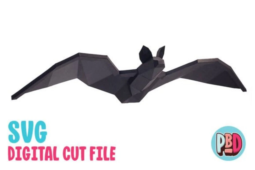 Bat 1 3D Papercraft SVG