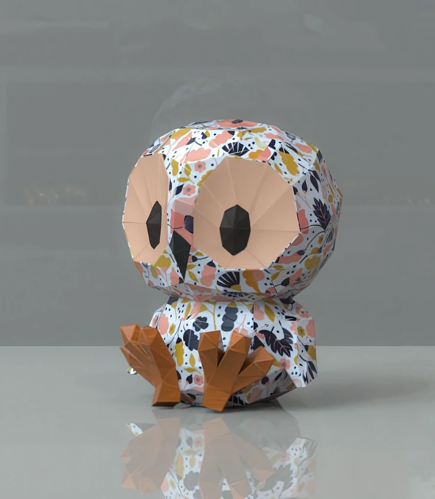 Hedwig Owl Papercraft, Lowpoly, Lowpoly Papercraft