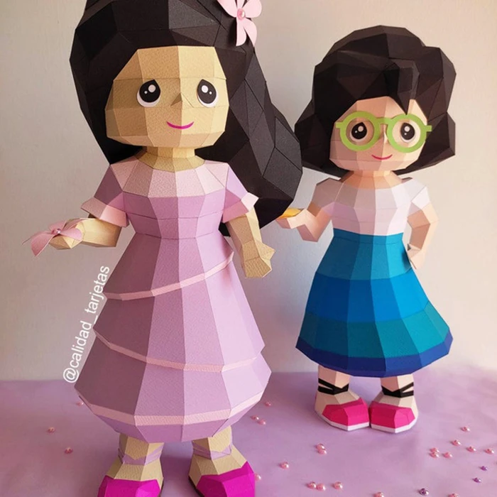 Princess Isabela Madrigal/ Encanto/ DiY Craft/ Template PDF/ Low Poly/ Papercraft/ 3D Doll/ Origami/ Home decor