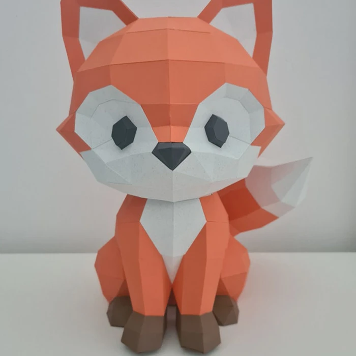 Cute Little Fox/ Le Petit Prince/ The Little Prince/ DiY Craft/ Template PDF/ Low Poly/ Papercraft Fox/ 3D Zorrito/ Origami/ Home decor