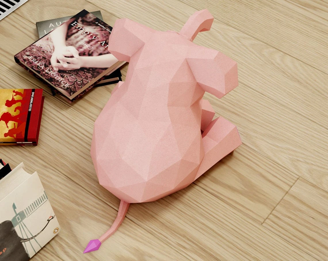 Papercraft Elephant, 3D Paper Craft Toy, DIY Paper project, PDF template kit, How to make paper model sculpture, gift for kids, origami