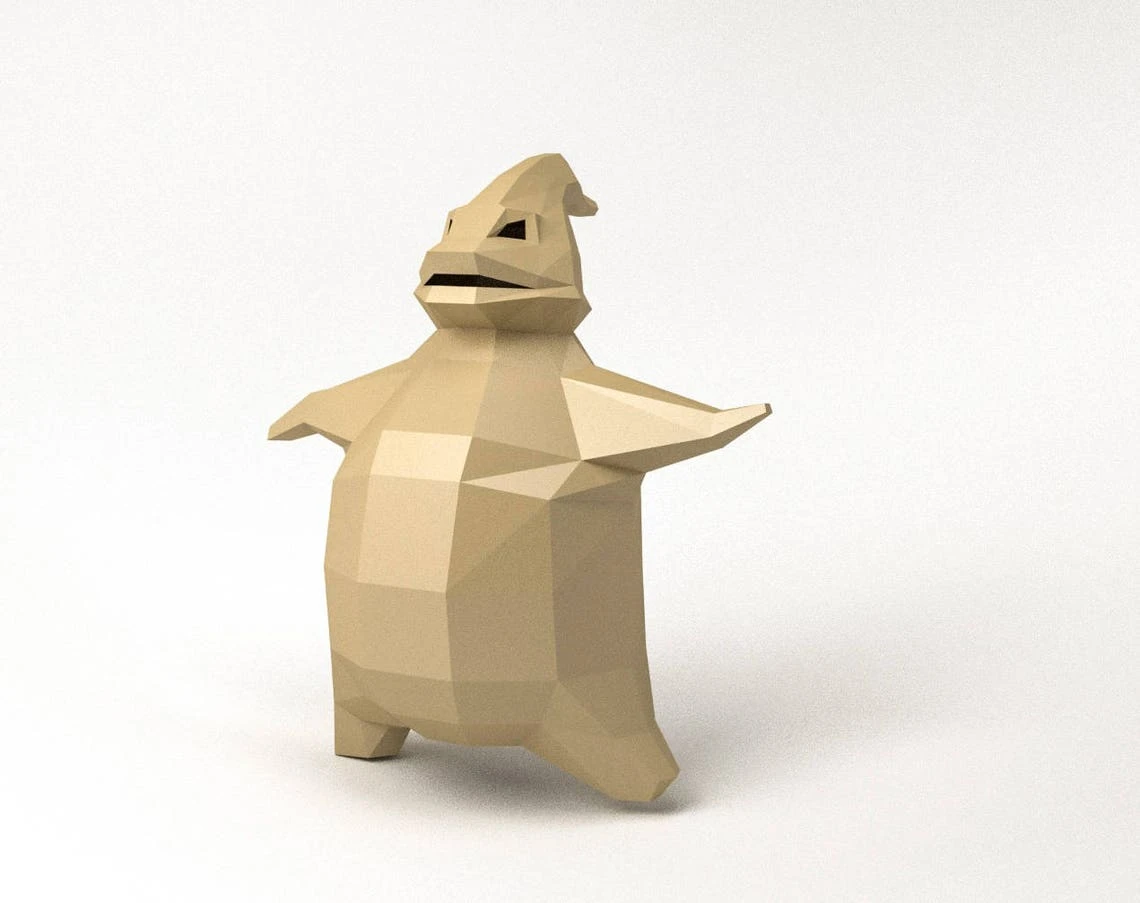 Oogie Boogie Papercraft, Oogie Boogie 3D, Oogie Boogie Low Poly, Oogie Boogie DIY, Oogie Boogie Mask, Lowpoly Mask, Eburgami, Animal Trophy