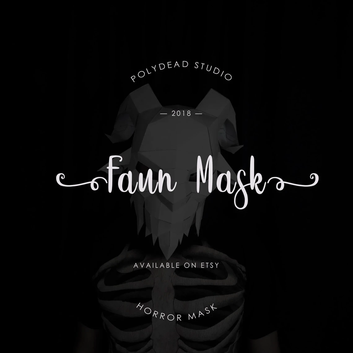 DIY Faun Papercraft Mask | Pan's Labyrinth Mask | LowPoly Faun Mask | Halloween Mask