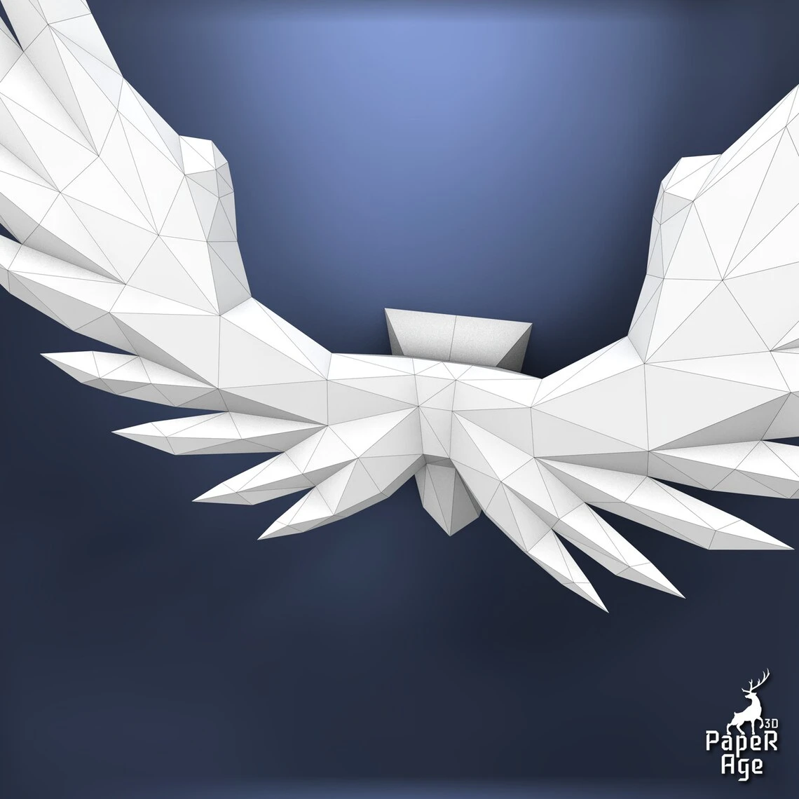 Wings of angel, Papercraft, Pepakura, Lowpoly, Low Polygon, 3D Papercraft, handmade, Paper Sculptures, DIY origami, Decor