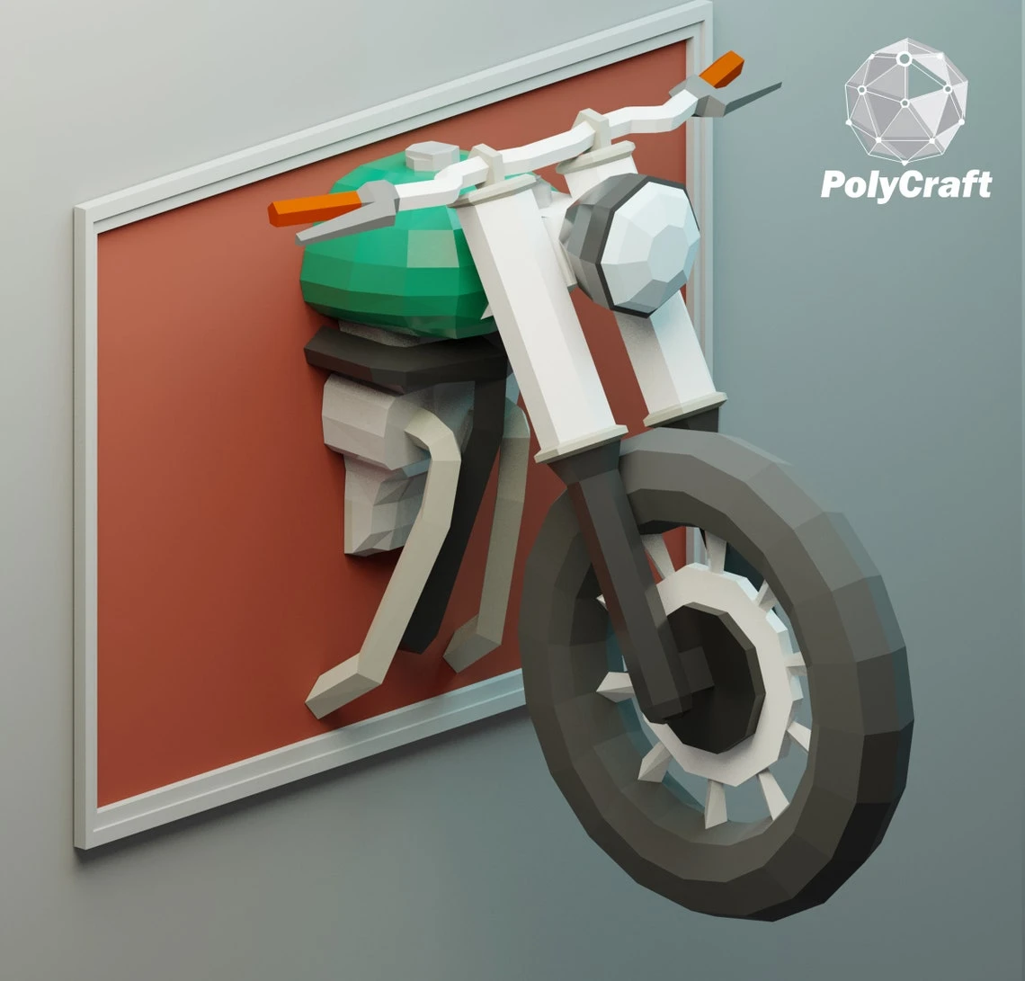 Honda Motorcycle papercraft, moto honda en papel, motocicleta en papel, Honda CB, cafe racer, moto papercraft, lowpoly DIYpaper, vehicle art