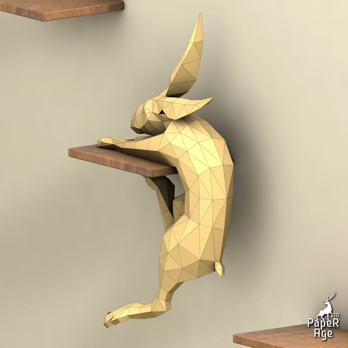 Rabbit, Easter bunny, Papercraft, Pepakura, Lowpoly, Low Polygon, 3D Papercraft, handmade, Paper Sculptures, DIY origami