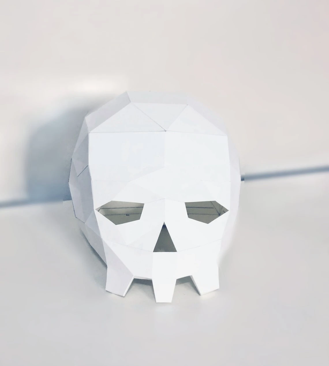 Day of dead skull 3d papercraft. You get a PDF digital file template pattern and instruction for this model DIY 3d papercraft low poly paper