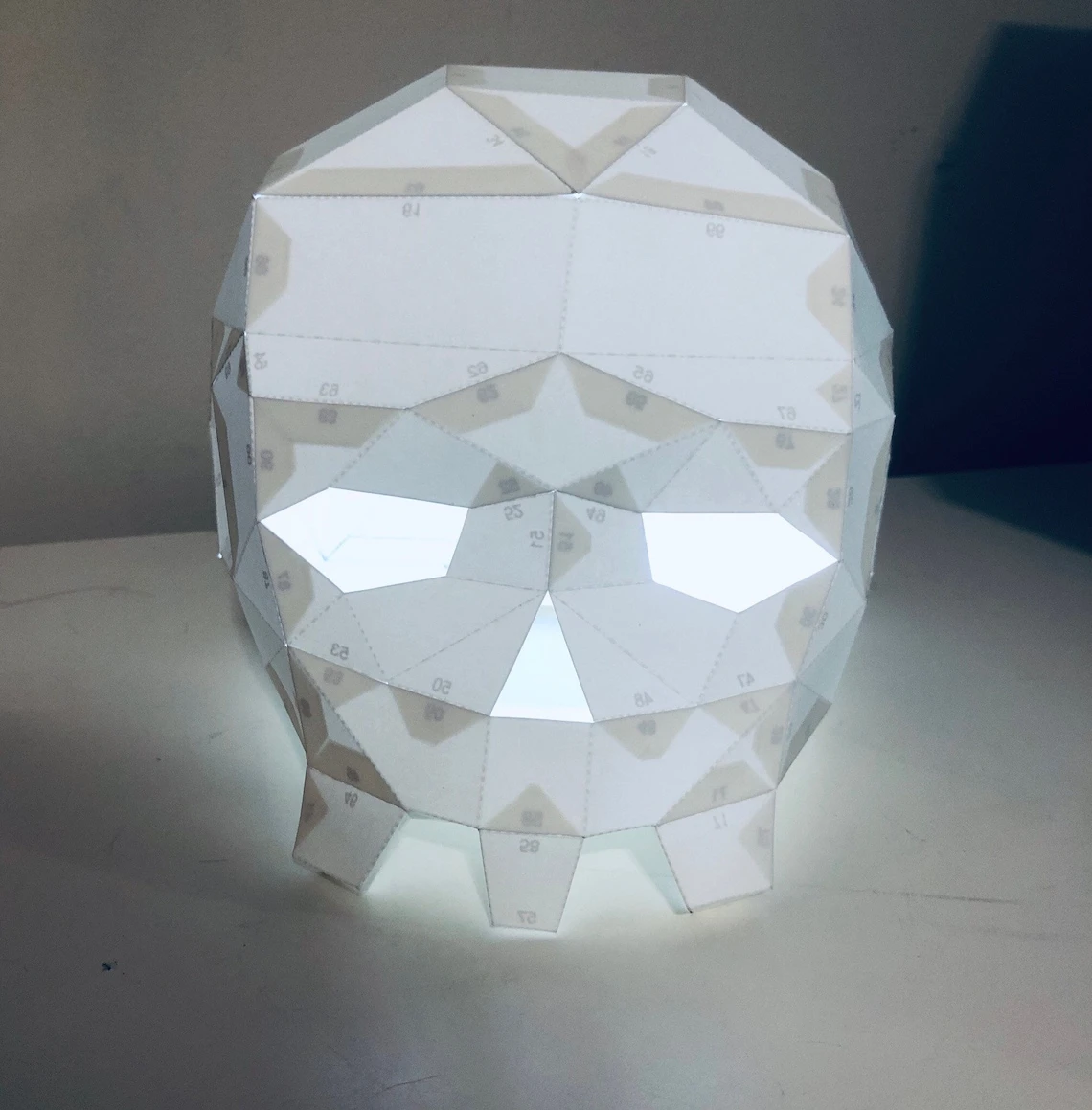 Day of dead skull 3d papercraft. You get a PDF digital file template pattern and instruction for this model DIY 3d papercraft low poly paper