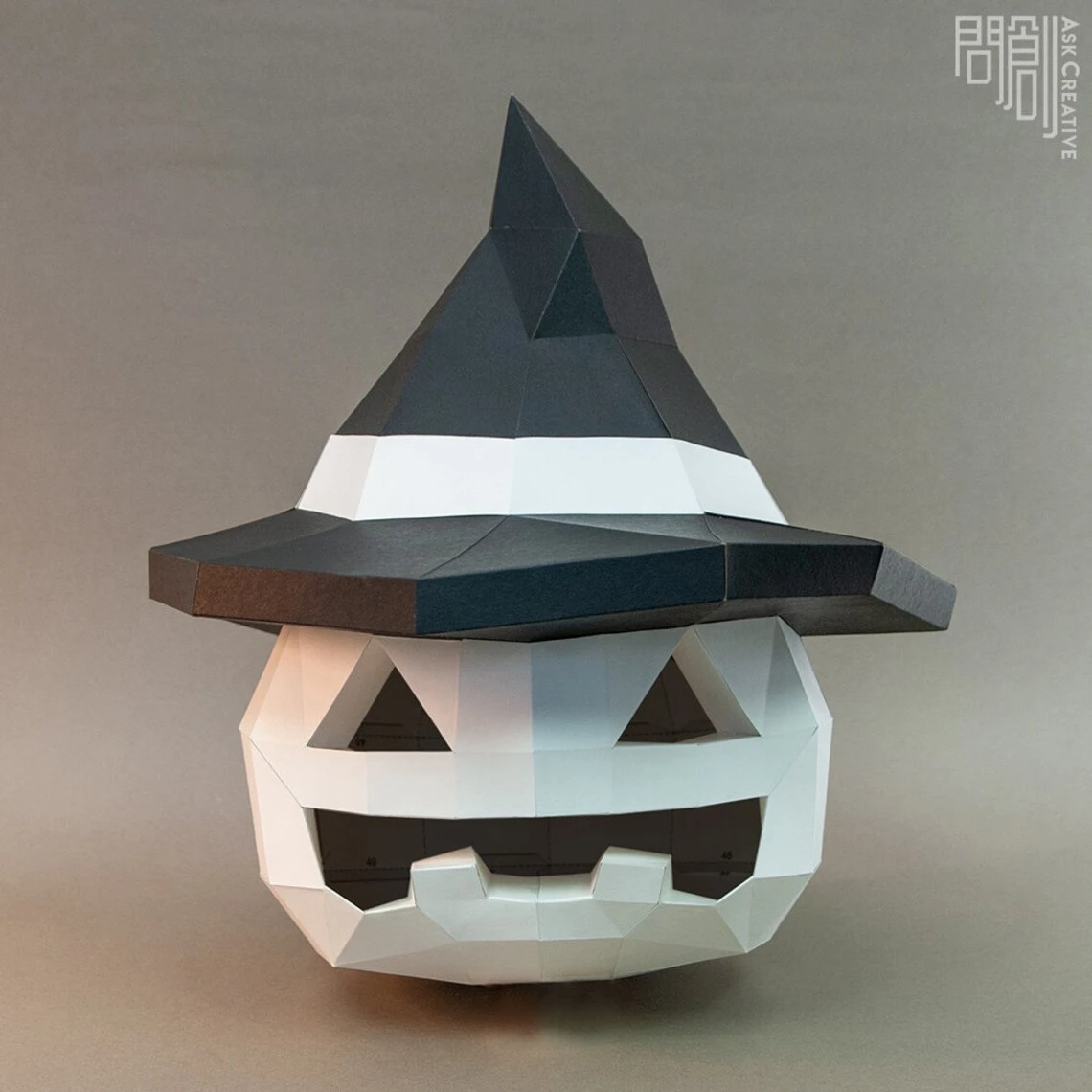 Wizard Hat Pumpkin ,Papercraft , DIY , Low poly , PDF Papercraft , Wizard Hat