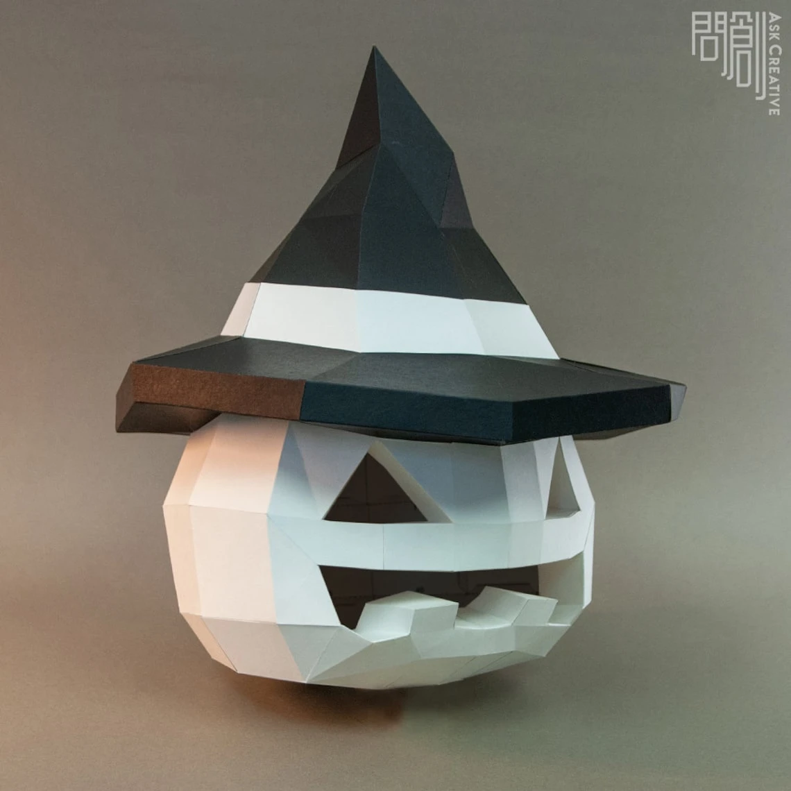 Wizard Hat Pumpkin ,Papercraft , DIY , Low poly , PDF Papercraft , Wizard Hat