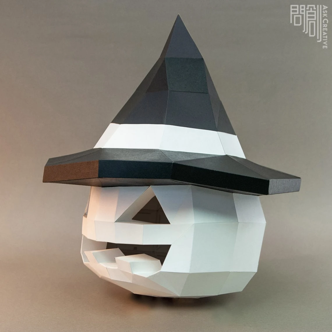 Wizard Hat Pumpkin ,Papercraft , DIY , Low poly , PDF Papercraft , Wizard Hat