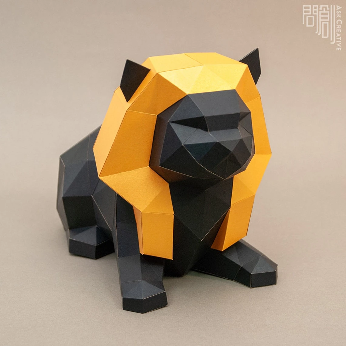 Bastet paper model,Papercraft , DIY , Low poly , PDF Papercraft , fantasy Model , polygonal , Egyptian God