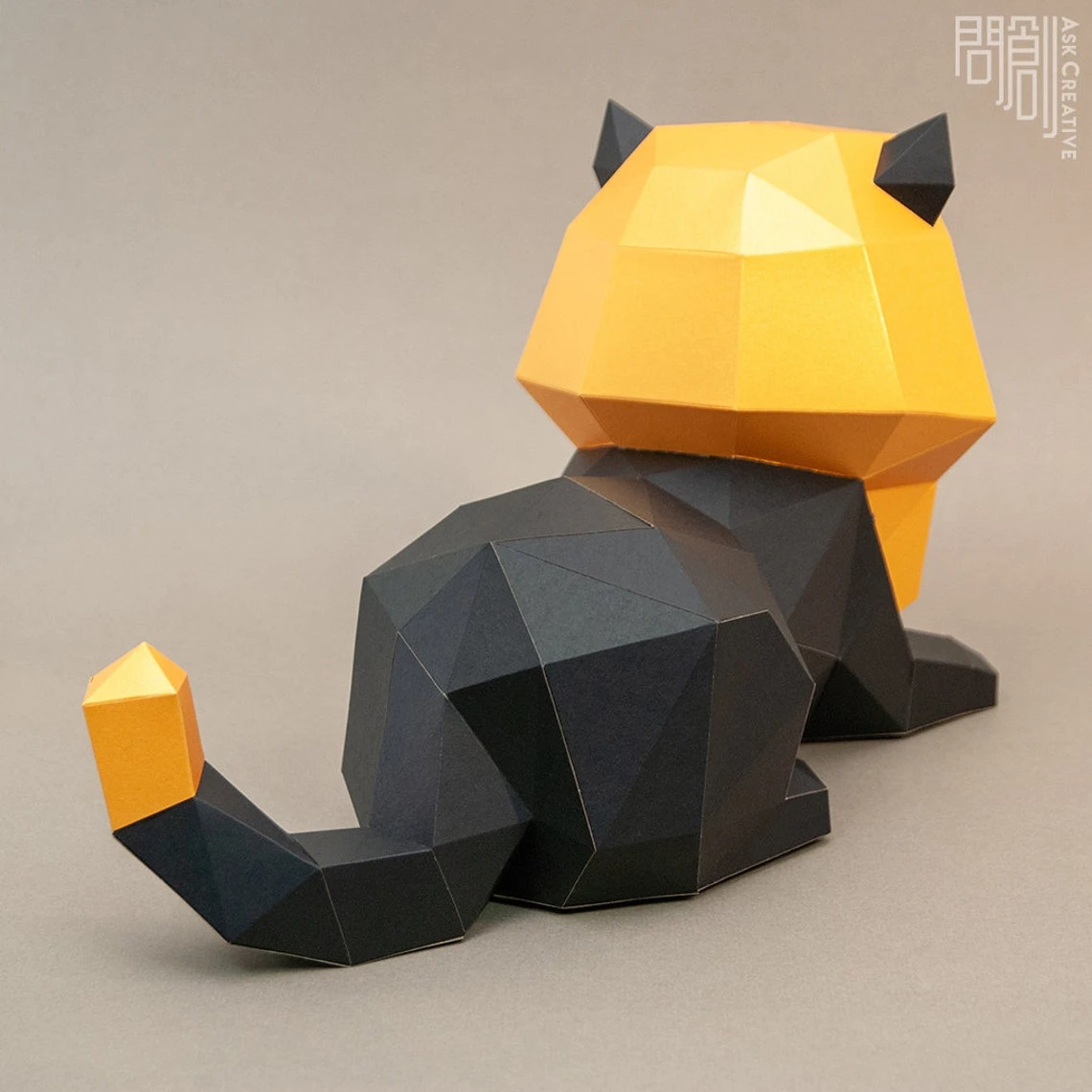 Bastet paper model,Papercraft , DIY , Low poly , PDF Papercraft , fantasy Model , polygonal , Egyptian God