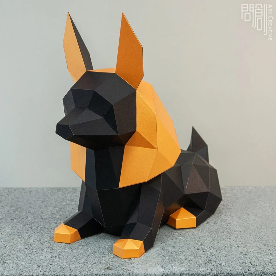 Anubis paper model,Papercraft , DIY , Low poly , PDF Papercraft , fantasy Model , polygonal , Egyptian God