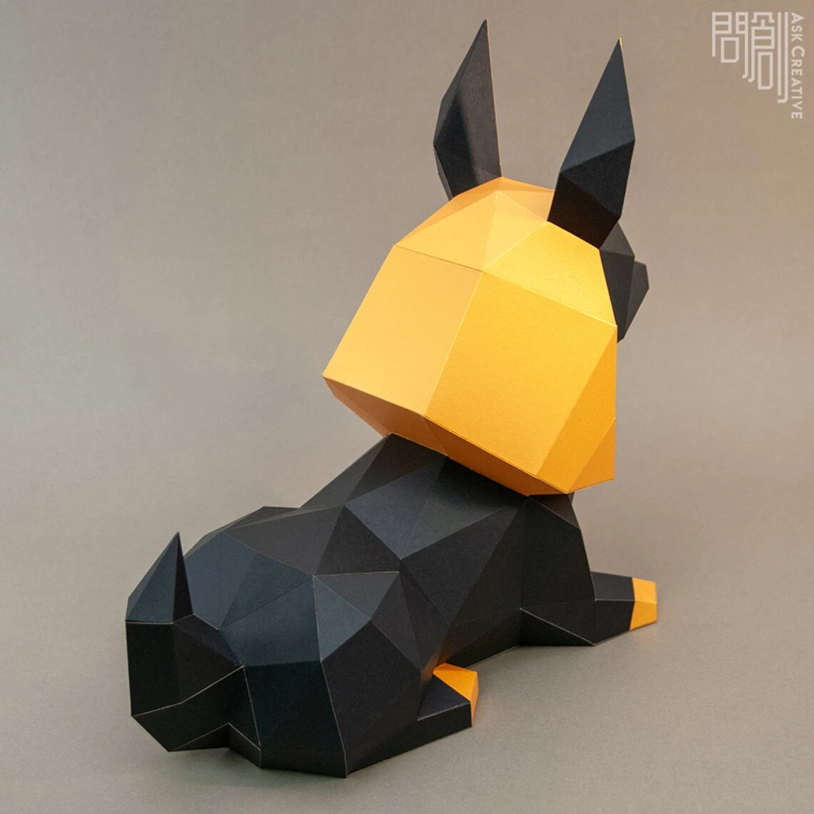 Anubis paper model,Papercraft , DIY , Low poly , PDF Papercraft , fantasy Model , polygonal , Egyptian God