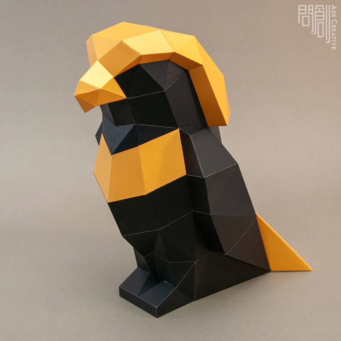 Horus paper model,Papercraft , DIY , Low poly , PDF Papercraft , fantasy Model , polygonal , Egyptian God