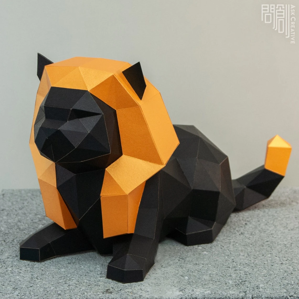 Bastet paper model,Papercraft , DIY , Low poly , PDF Papercraft , fantasy Model , polygonal , Egyptian God