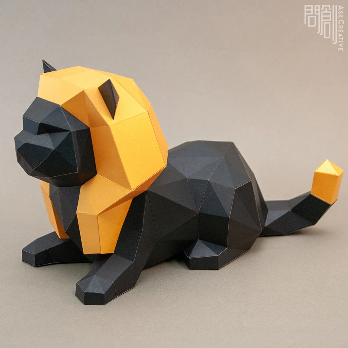 Bastet paper model,Papercraft , DIY , Low poly , PDF Papercraft , fantasy Model , polygonal , Egyptian God