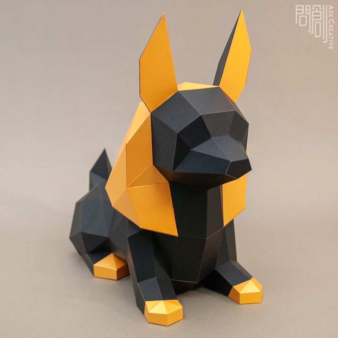 Anubis paper model,Papercraft , DIY , Low poly , PDF Papercraft , fantasy Model , polygonal , Egyptian God