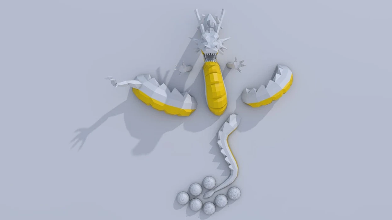 ShenLong, Dragon Ball Papercraft, PDF Template, DIY 3d Model, FanArt, Paper Sculpture, Low Poly, Pepakura Craft, Manualidad