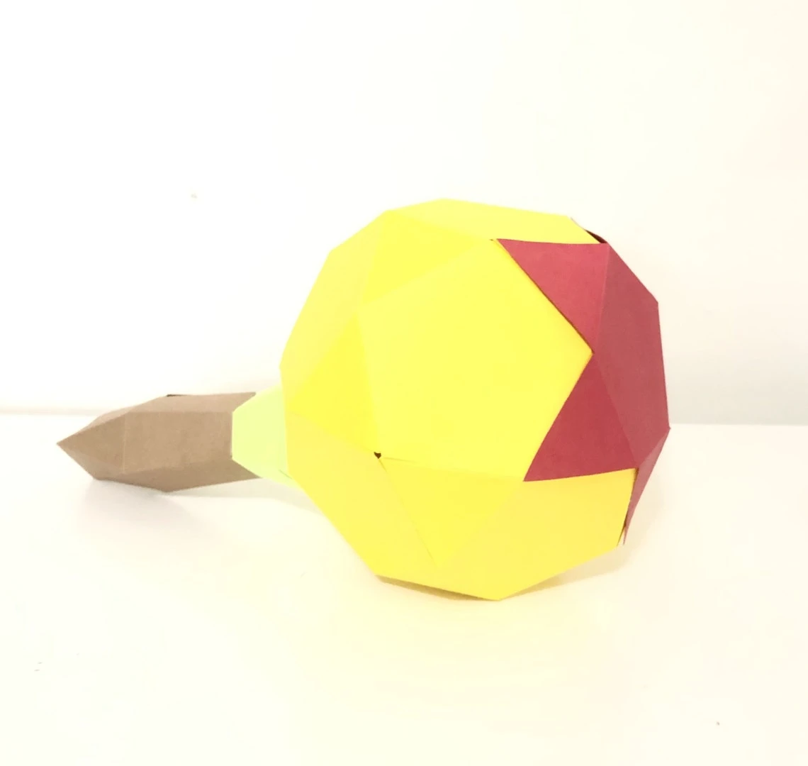 Maracas 3D papercraft. Y0u get a PDF digital file templates and instruction for this DIY modern paper decoration. Super easy and fast!