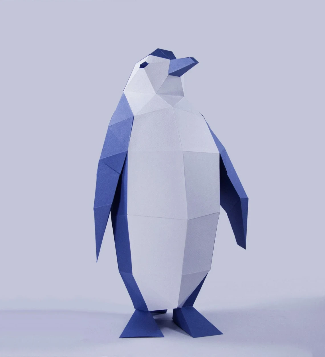 Penguin Paper Craft, Digital Template, Origami, PDF Download DIY, Low Poly, Trophy, Sculpture, 3D Model