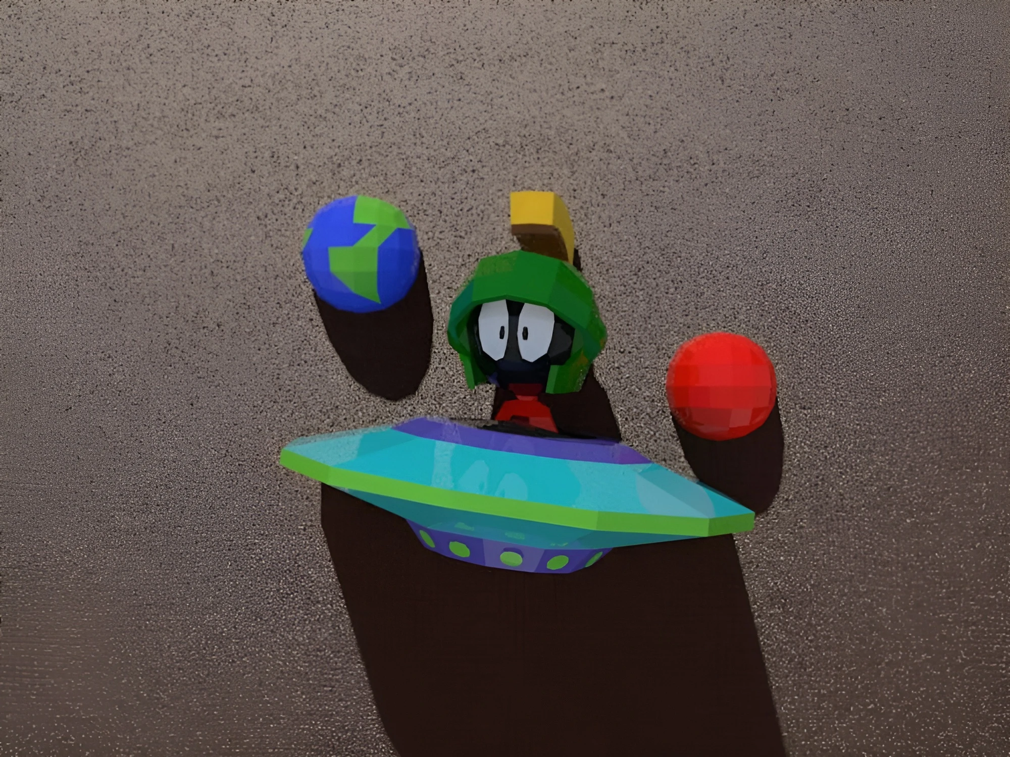 Marvin the Martian, Looney Tunes, Merrie Melodies Papercraft, PDF Template, DIY 3d Model, FanArt, Paper Sculpture, Low Poly, Pepakura Craft, Manualidad