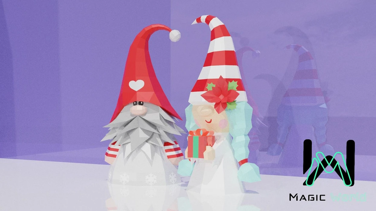 Gnome Lady Low Poly, Papercraft, PDF template, Paper model, Sculpture, 3D puzzle, Polygonal model, Lowpoly