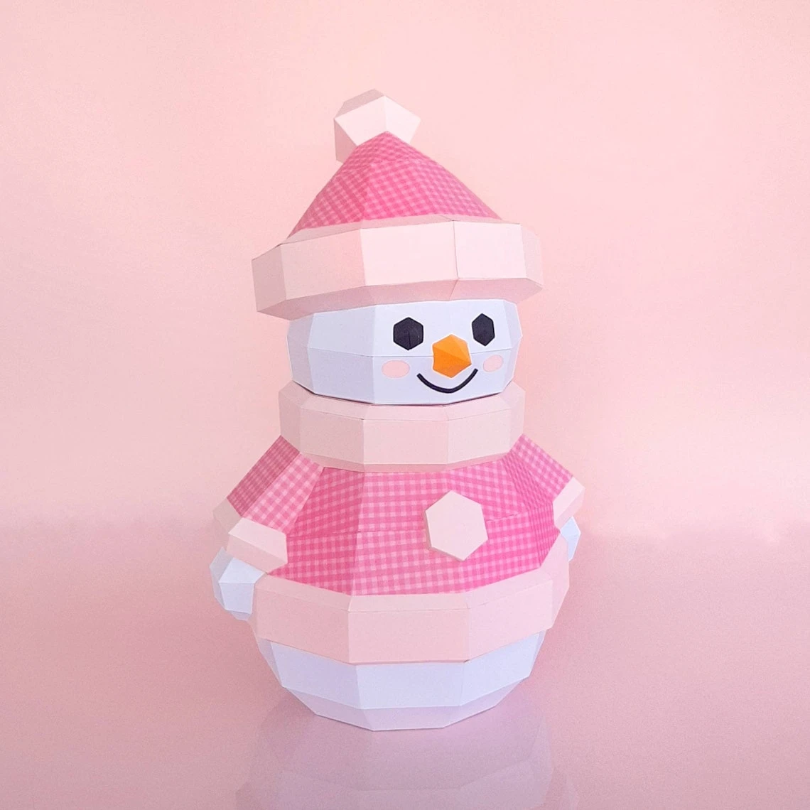 Christmas Snowman Box Girl/ Rejalo Box/ Template PDF/ Low Poly/ Papercraft Christmas/ 3D Christmas/ Origami/ Home decor