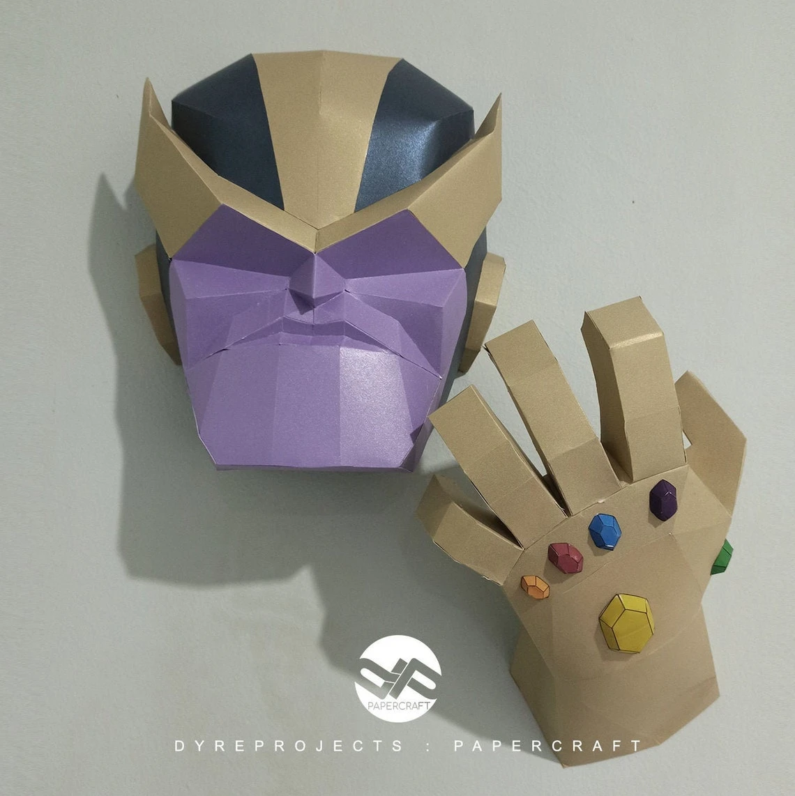 DIY lowpoly Papercraft, Thanos, Lowpoly, Sculpture, DIY, Decoration, Wall, Origami, Art, Craft, Template, Printable, Superheroes, Fanart