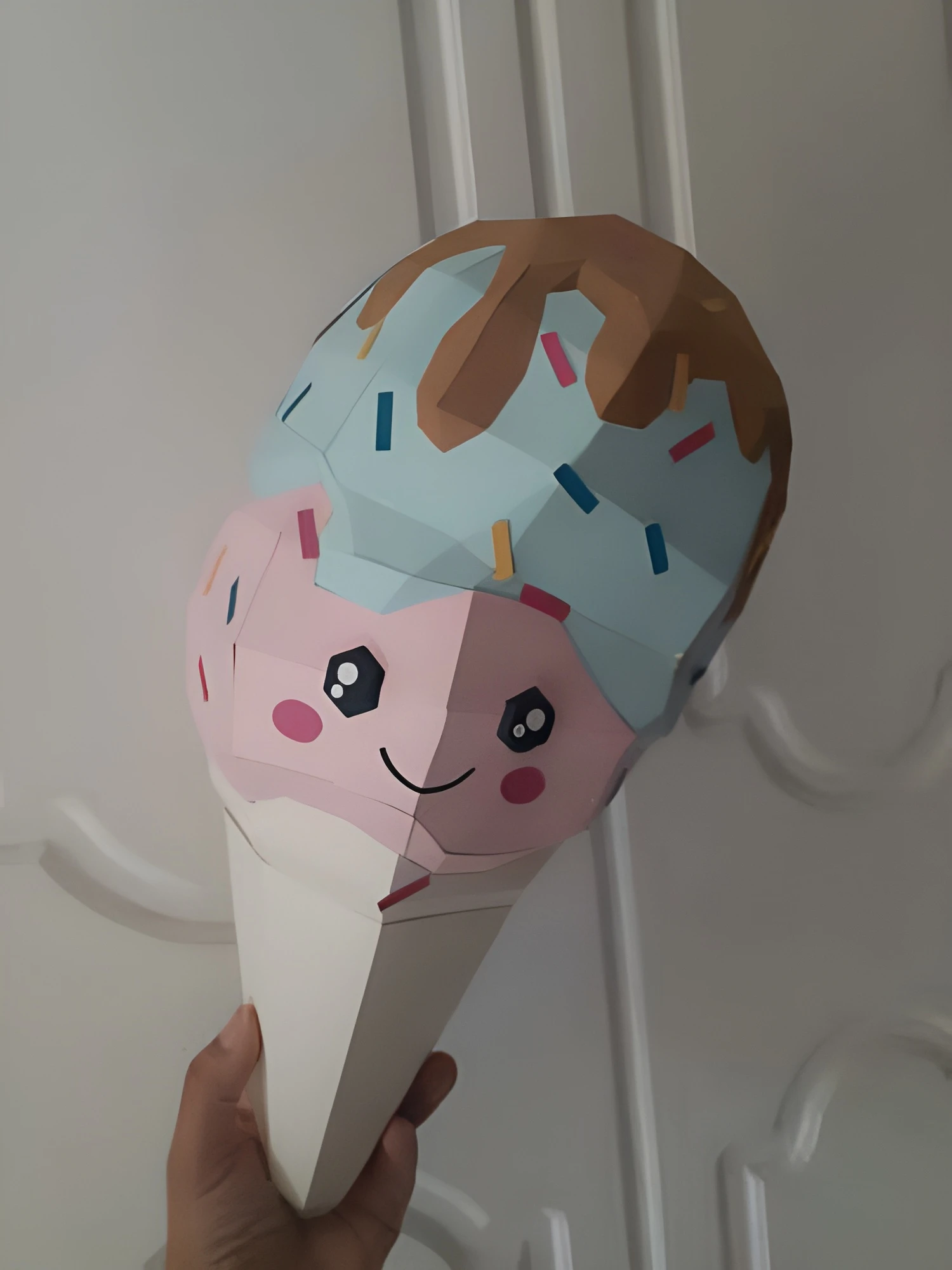 Ice Cream/ Cone Ice Cream/ Template PDF/ Low Poly/ Papercraft Ice Cream/ 3D Ice Cream/ Helado/ Craft/ Origami/ Home decor