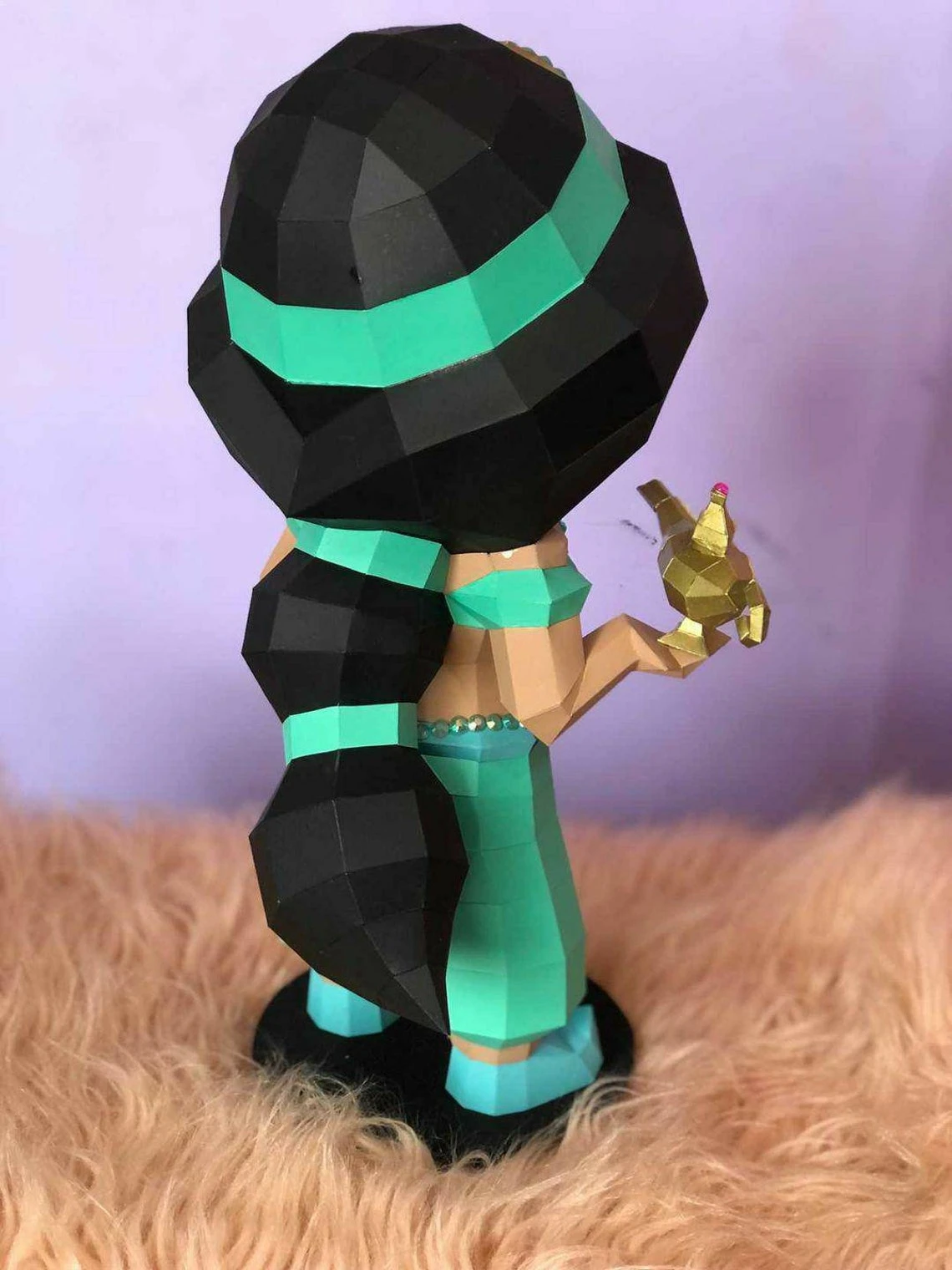 Princess Jasmine/ Aladdin/ DiY Craft/ Template PDF/ Low Poly/ Papercraft/ 3D Doll/ Origami/ Home decor