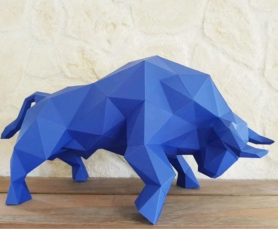 Bull Body papercraft. You get a PDF digital file templates and instructions for this DIY (do it yourself) impressive paper sculpture.