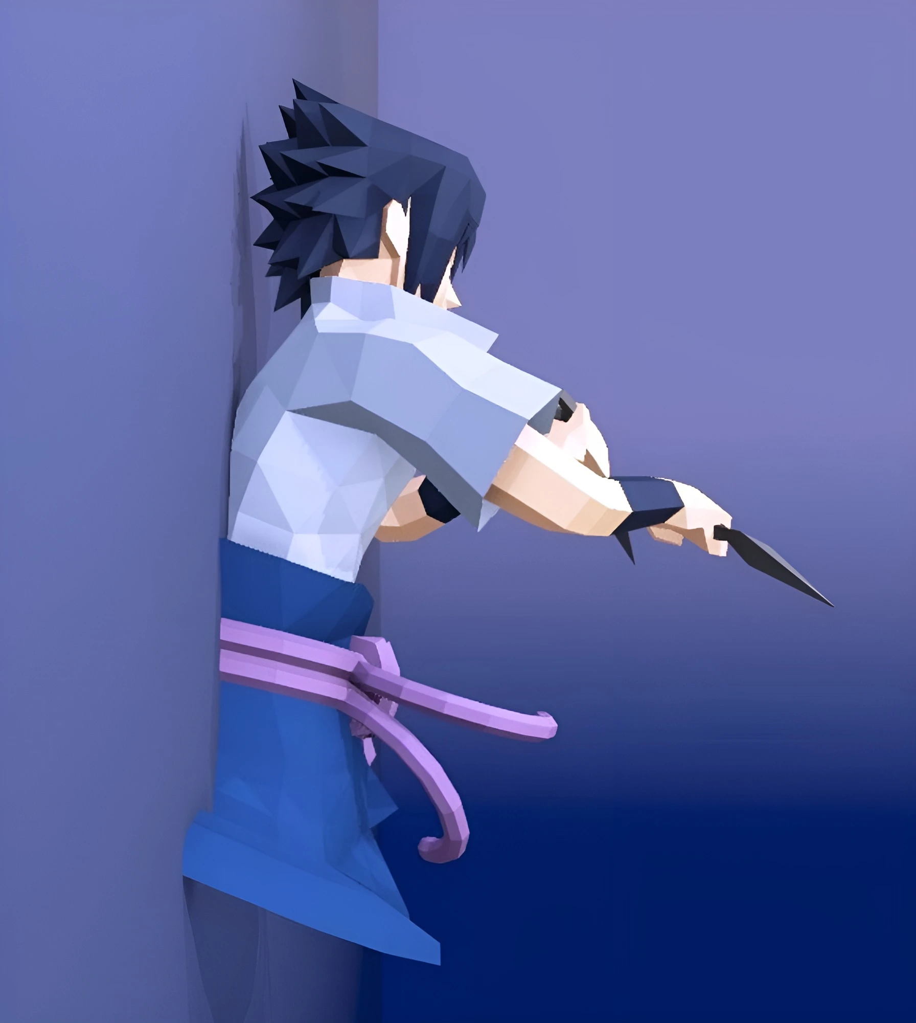 Uchiha Sasuke Papercraft, PDF Template, DIY 3d Model, FanArt, Paper ...