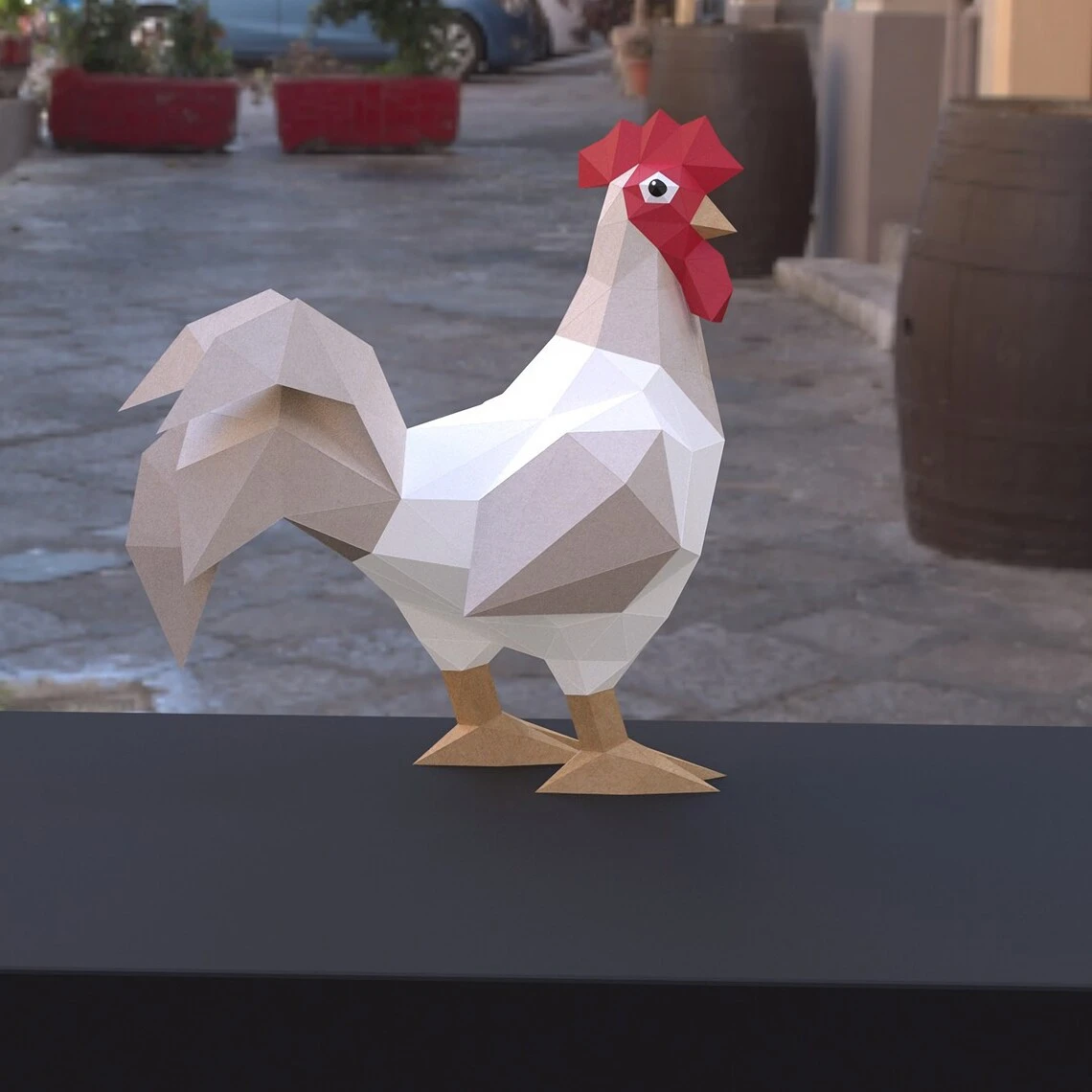 Rooster Papercrafts templates,PDF,SVG,DXF Rooster 3d digital, chicken farm