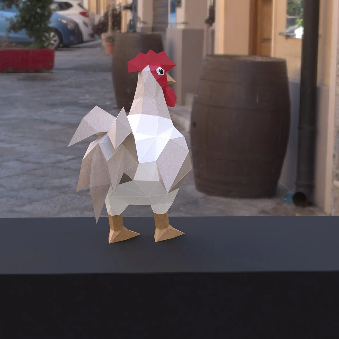 Rooster Papercrafts templates,PDF,SVG,DXF Rooster 3d digital, chicken farm