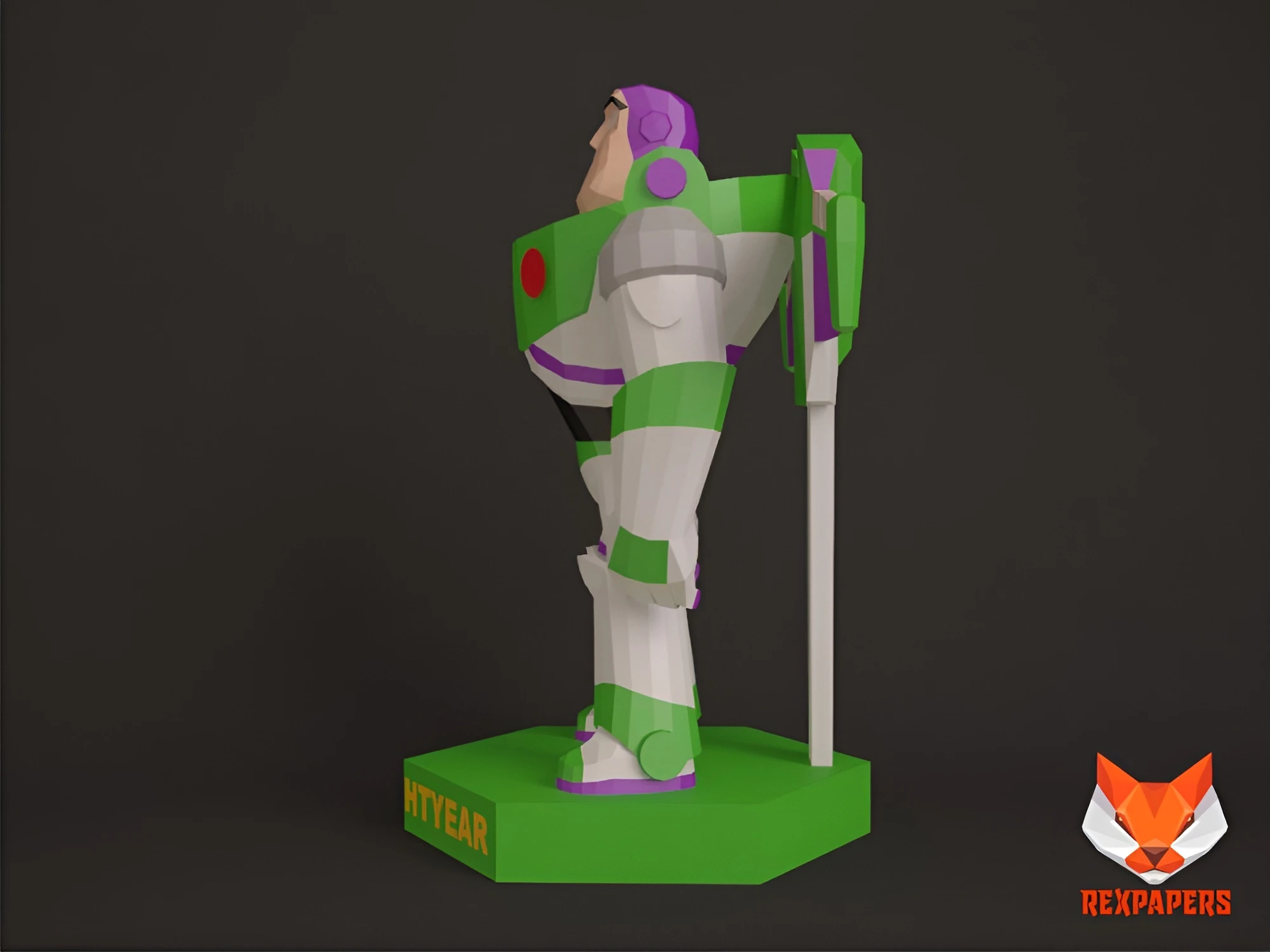 Buzz Lightyear, Toy Story Papercraft, PDF Template, DIY 3d Model, FanArt, Paper Sculpture, Low Poly, Pepakura Craft, Manualidad