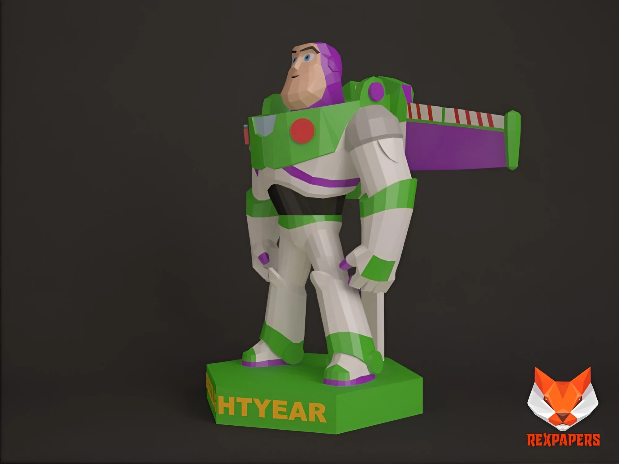 Buzz Lightyear, Toy Story Papercraft, PDF Template, DIY 3d Model, FanArt, Paper Sculpture, Low Poly, Pepakura Craft, Manualidad