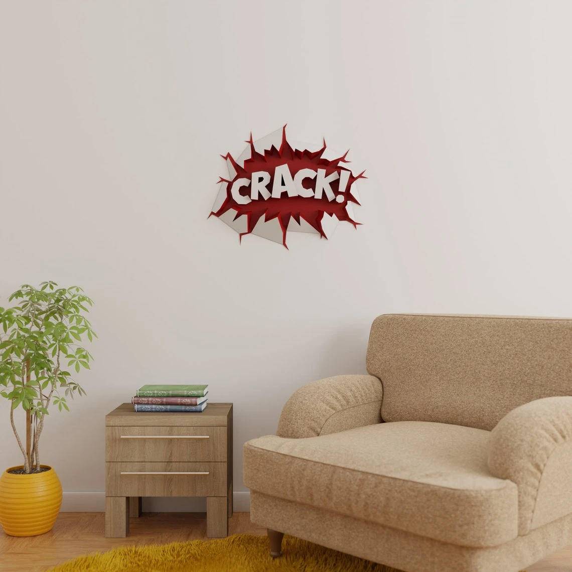 Crack Comics Pop Art Papercraft 3D DIY low poly paper crafts wall hanging model template