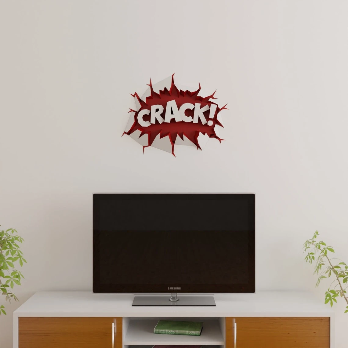 Crack Comics Pop Art Papercraft 3D DIY low poly paper crafts wall hanging model template