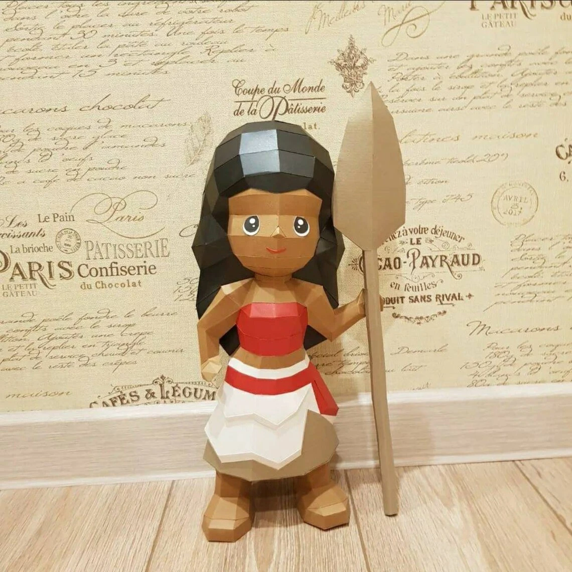 Princess Moana/ Moana/ DiY Craft/ Template PDF/ Low Poly/ Papercraft/ 3D Doll/ Origami/ Home decor