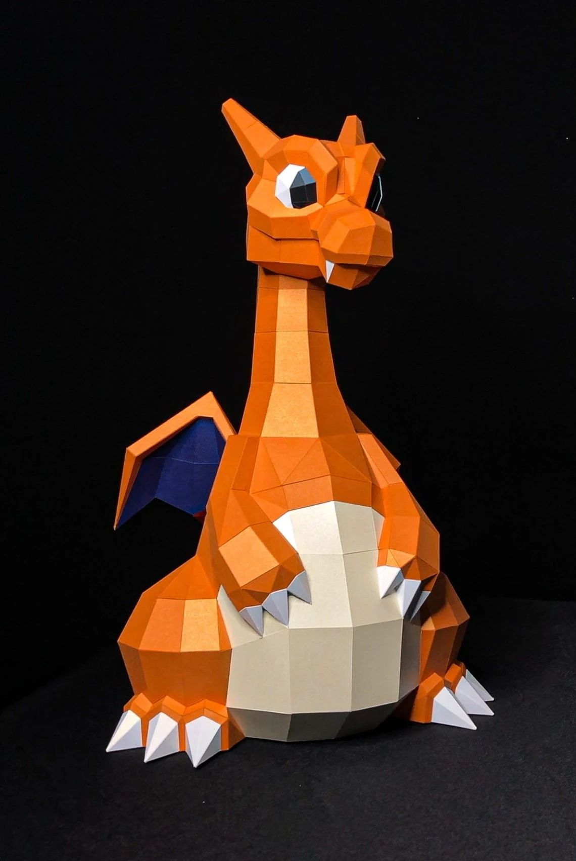 Cute Charizard Papercraft 3D, pepakura Pdf template Low polygonal Paper Sculpture Diy Decor home loft office pokemon lover gift