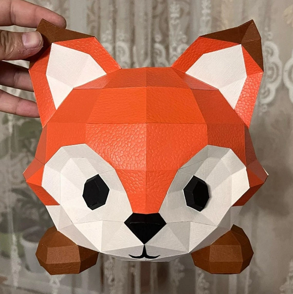 Cute Fox Shadow Box/ DiY Craft/ Template PDF/ Low Poly/ Papercraft/ 3D Little Fox/ Origami/ Home decor