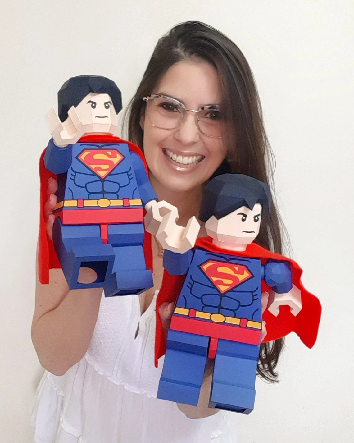 Interactive Toy 001 to build in PaperCraft/Lego Superman/ Lego Papercraft/ DiY Craft/ Template PDF/ Low Poly/ Papercraft/ 3D Toy