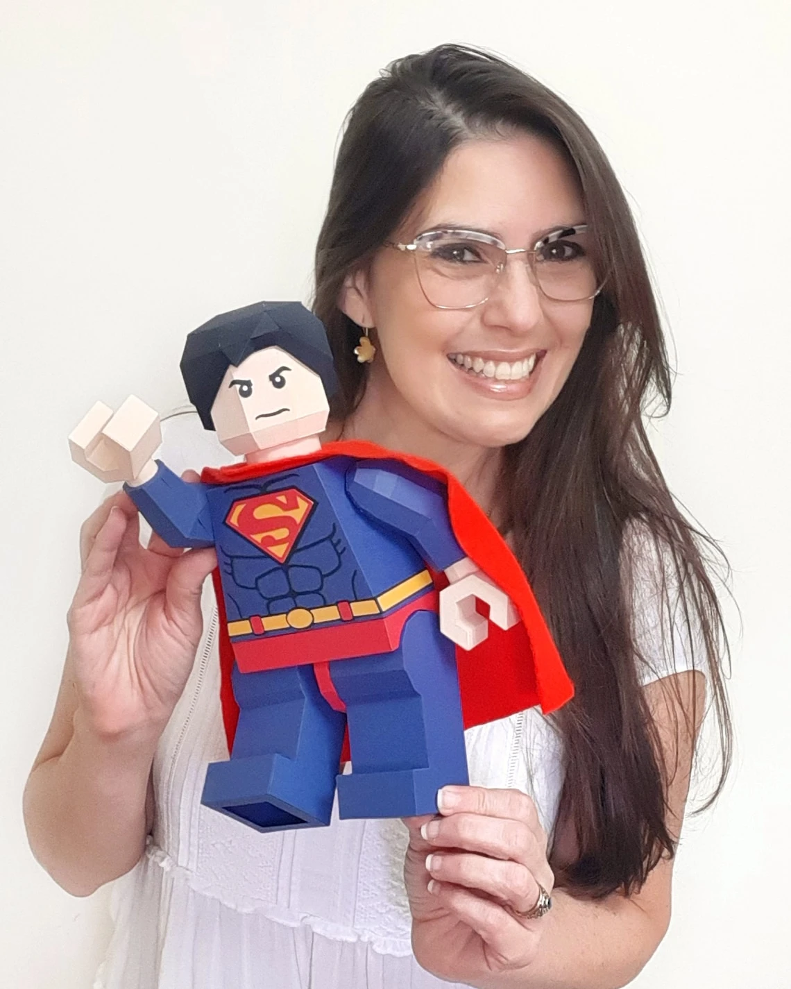 Interactive Toy 001 to build in PaperCraft/Lego Superman/ Lego Papercraft/ DiY Craft/ Template PDF/ Low Poly/ Papercraft/ 3D Toy