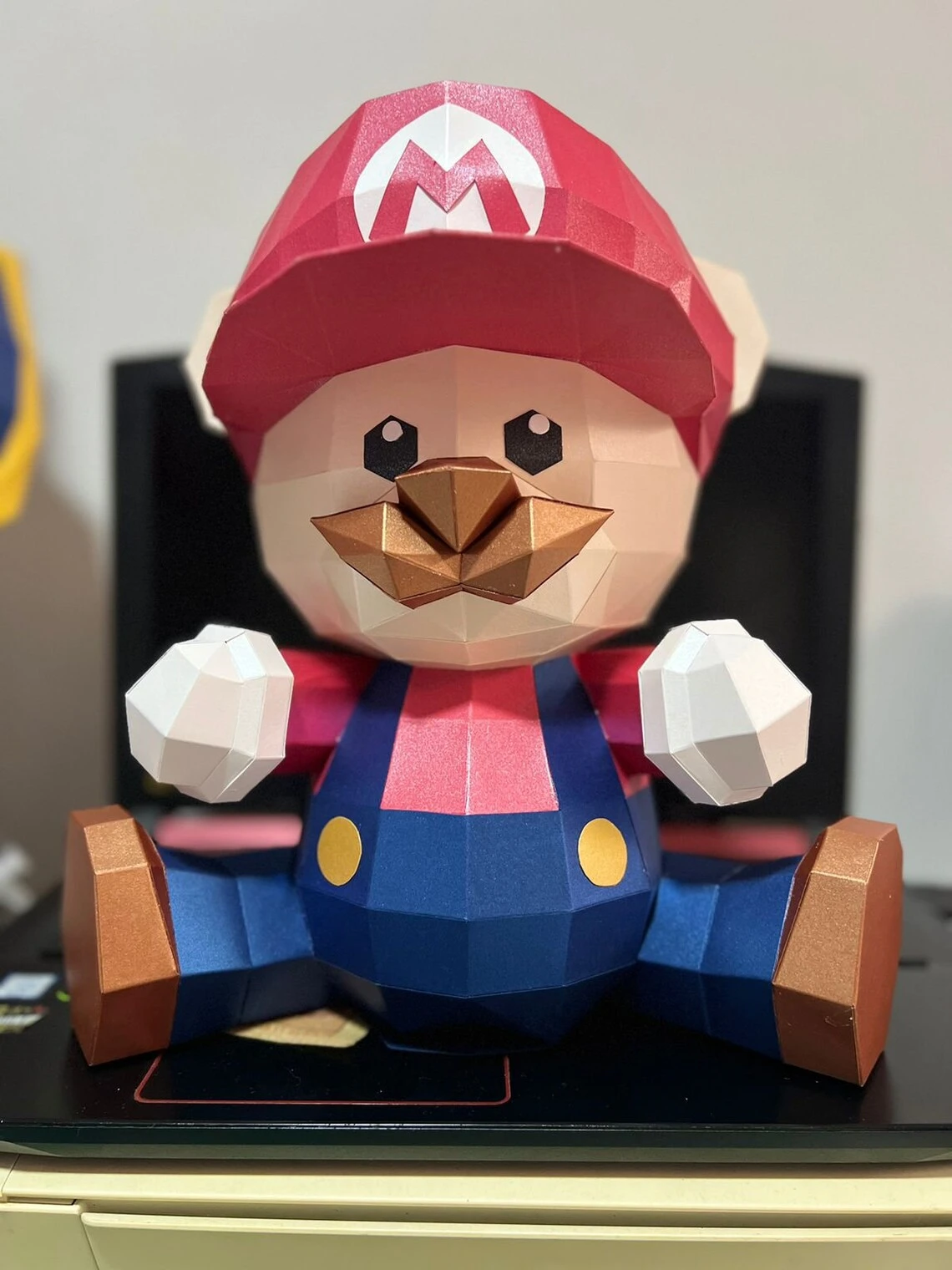 MARIO & LUIGi TEDDY, bear, Papercraft, Template, DIY, Paper, Low Poly, Mario, Game character, 3D Model, Pdf Low Poply, Kids Toy