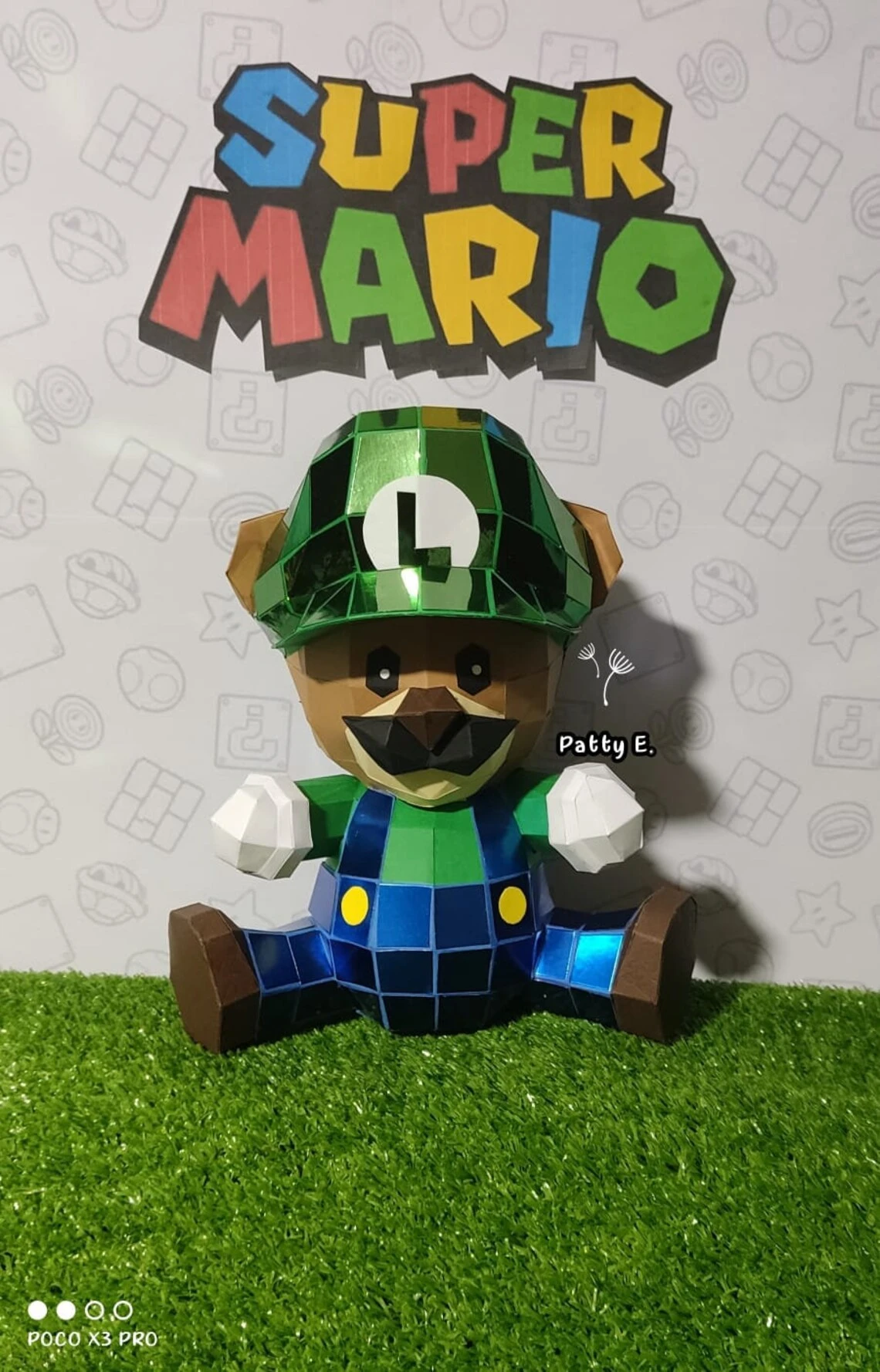 MARIO & LUIGi TEDDY, bear, Papercraft, Template, DIY, Paper, Low Poly, Mario, Game character, 3D Model, Pdf Low Poply, Kids Toy