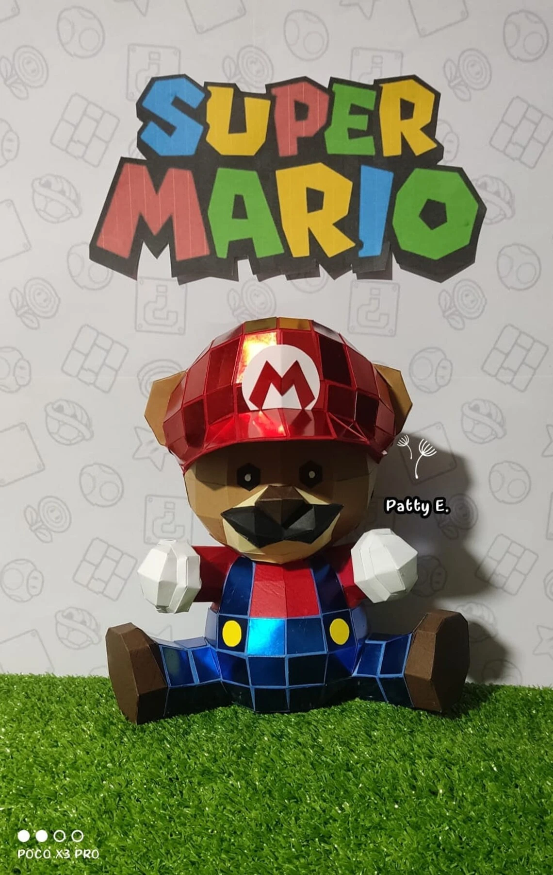 MARIO & LUIGi TEDDY, bear, Papercraft, Template, DIY, Paper, Low Poly, Mario, Game character, 3D Model, Pdf Low Poply, Kids Toy