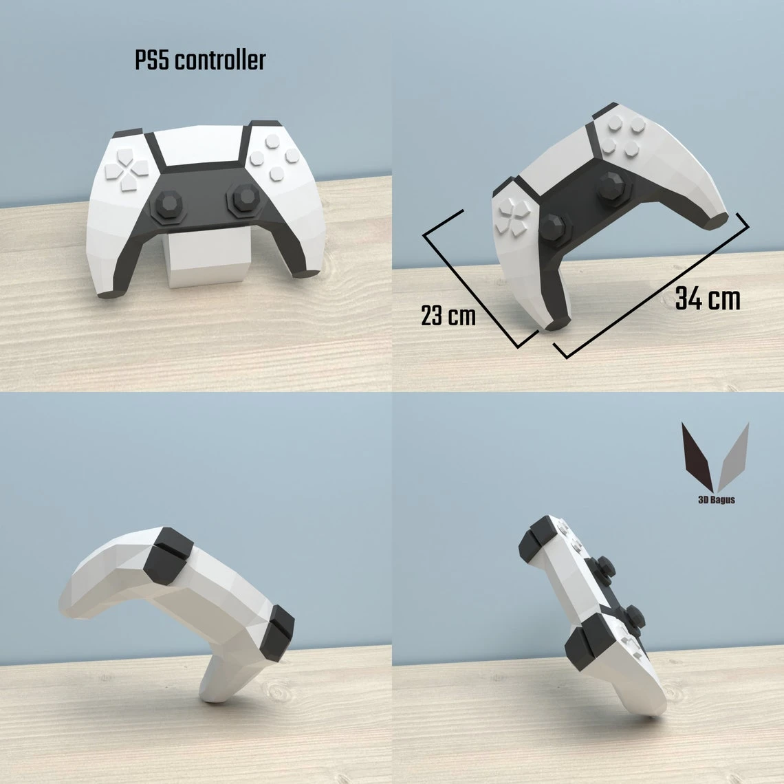 Controller game pack 3D papercraft | DIY paper sculpture | Paper model pattern | Low poly | PDF pattern | origami | home decor