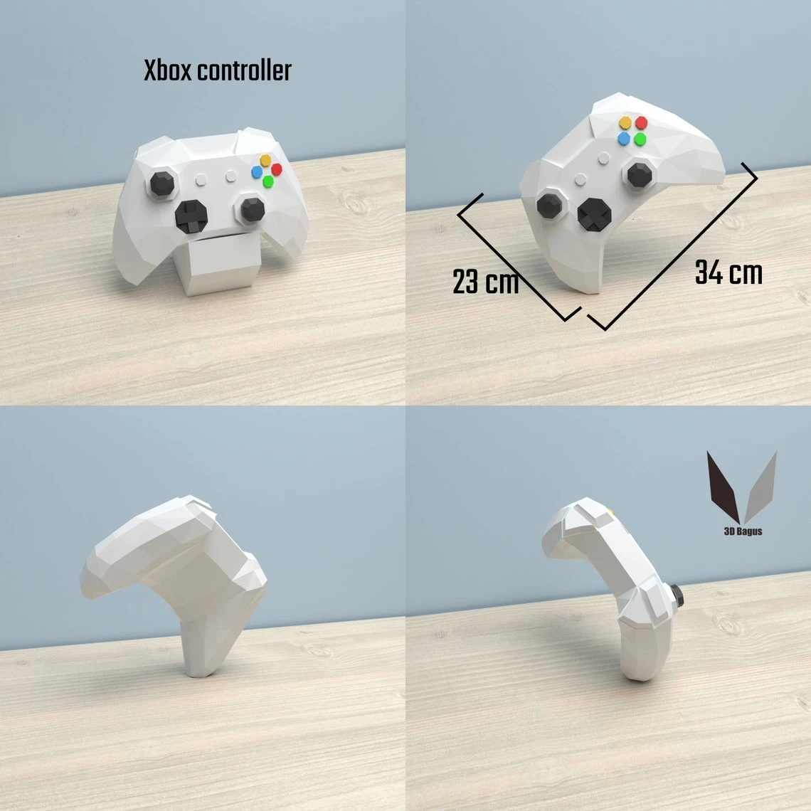 Controller game pack 3D papercraft | DIY paper sculpture | Paper model pattern | Low poly | PDF pattern | origami | home decor